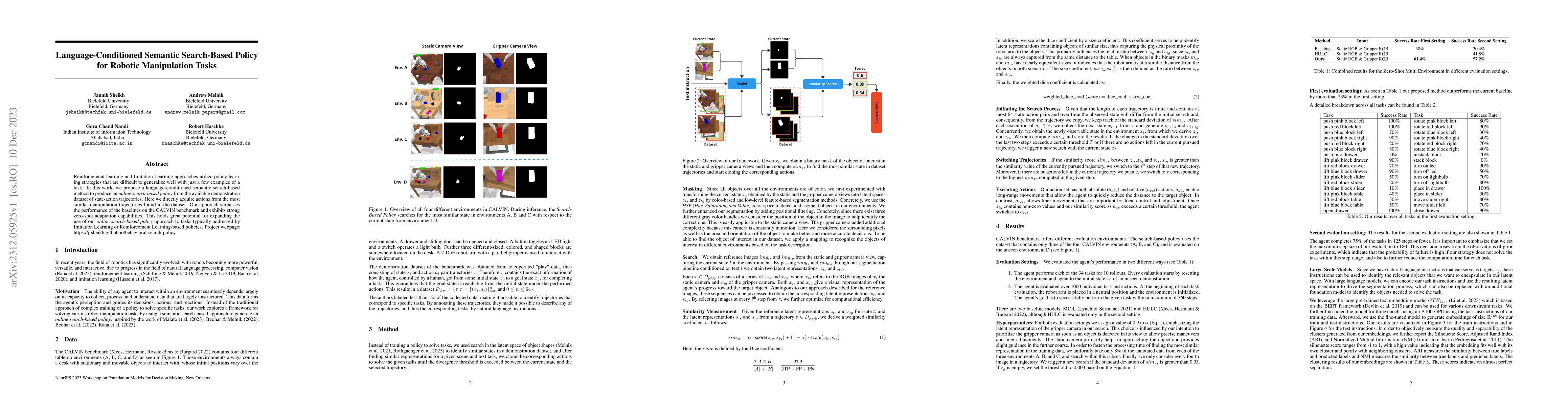 Thumbnail for Language-Conditioned Semantic Search-Based Policy for Robotic
  Manipulation Tasks