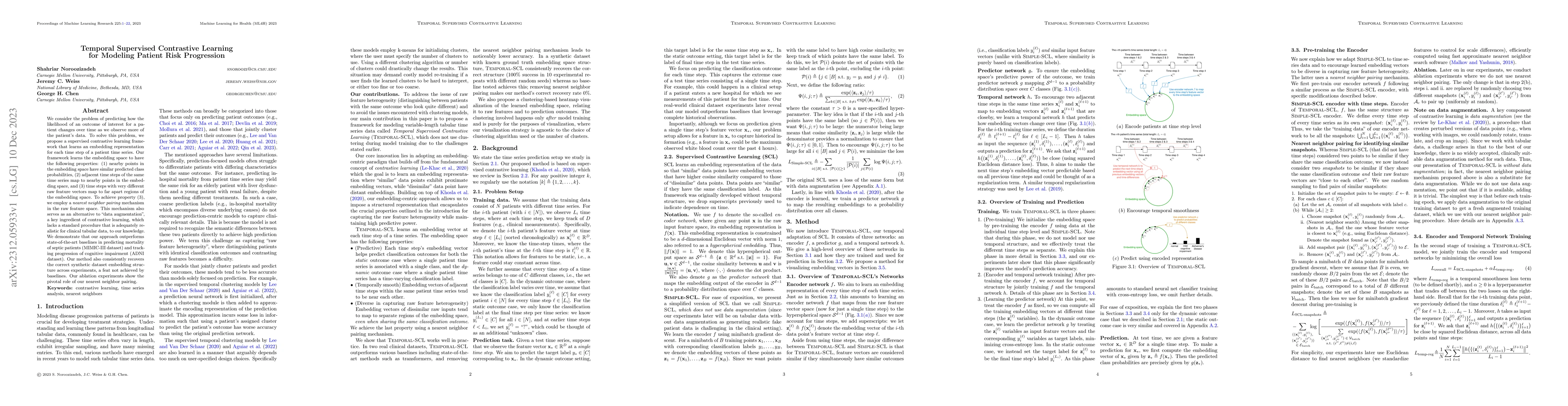 Thumbnail for Temporal Supervised Contrastive Learning for Modeling Patient Risk
  Progression