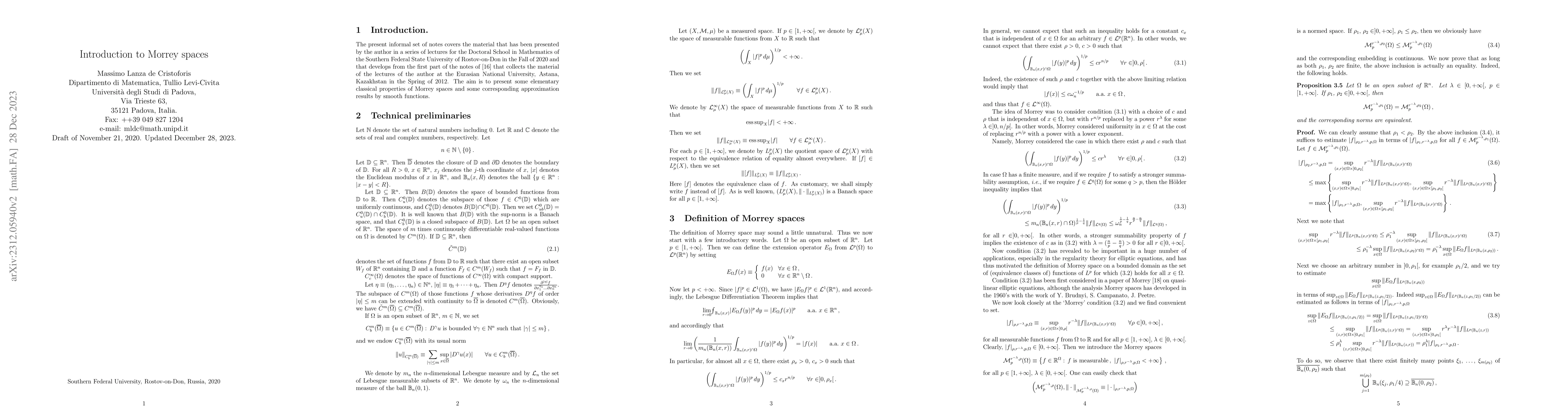 Thumbnail for Introduction to Morrey spaces