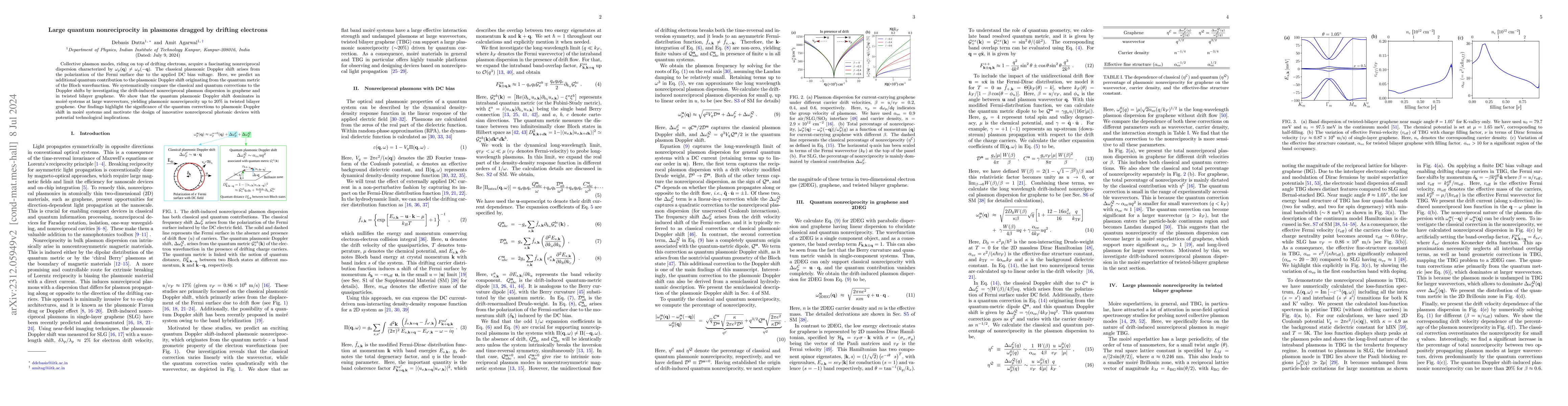Thumbnail for Large quantum nonreciprocity in plasmons dragged by drifting electrons