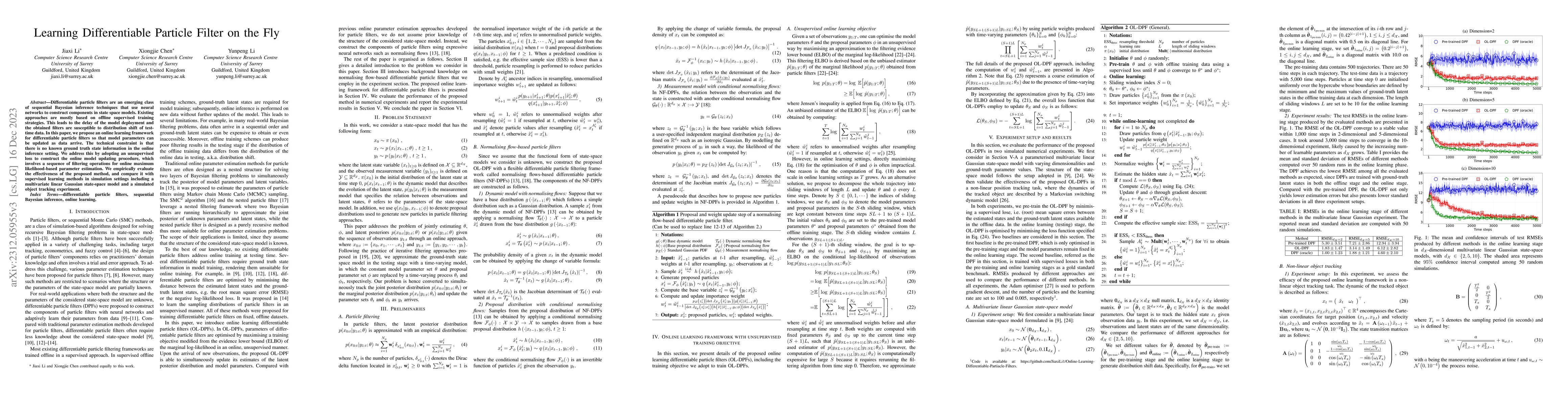 Thumbnail for Learning Differentiable Particle Filter on the Fly