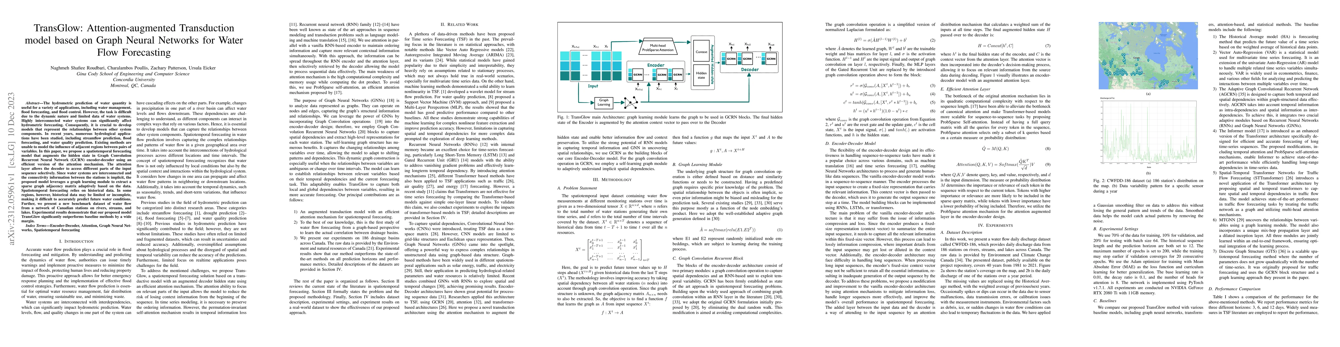 Thumbnail for TransGlow: Attention-augmented Transduction model based on Graph Neural
  Networks for Water Flow Forecasting