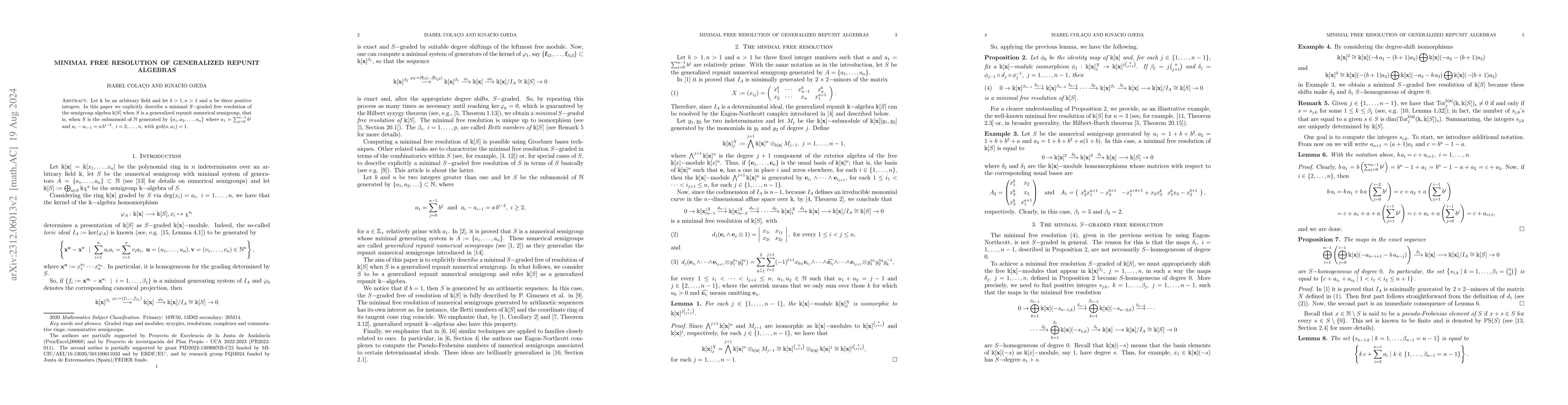 Thumbnail for Minimal free resolution of generalized repunit algebras