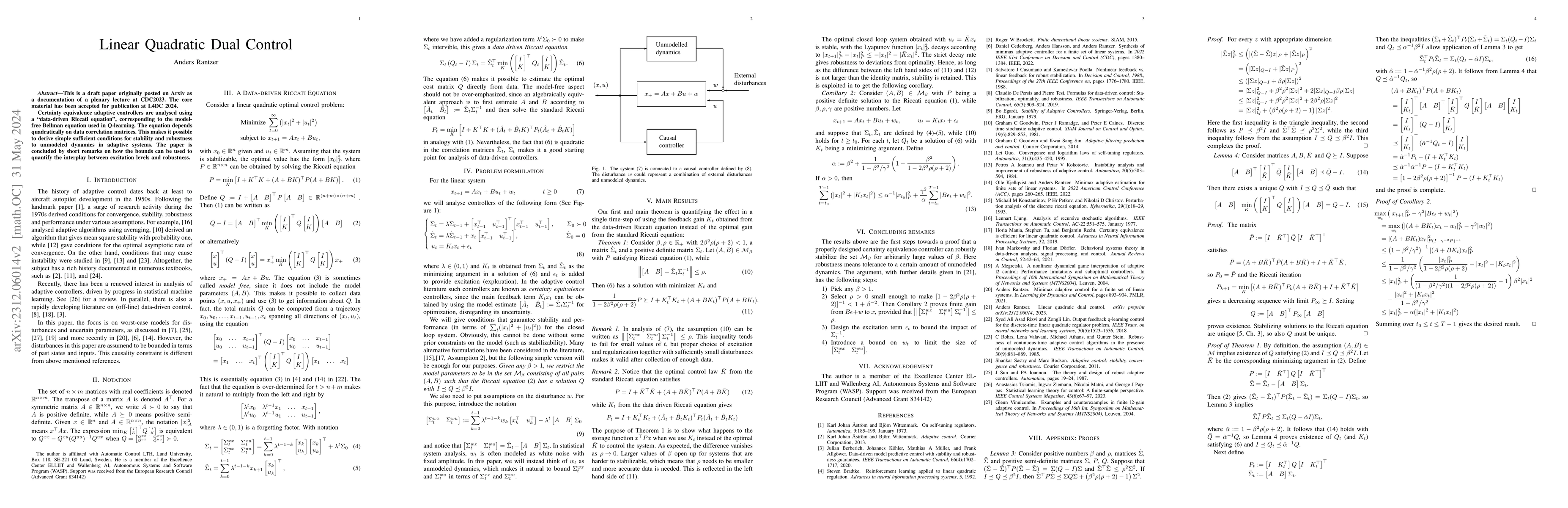 Thumbnail for Linear Quadratic Dual Control
