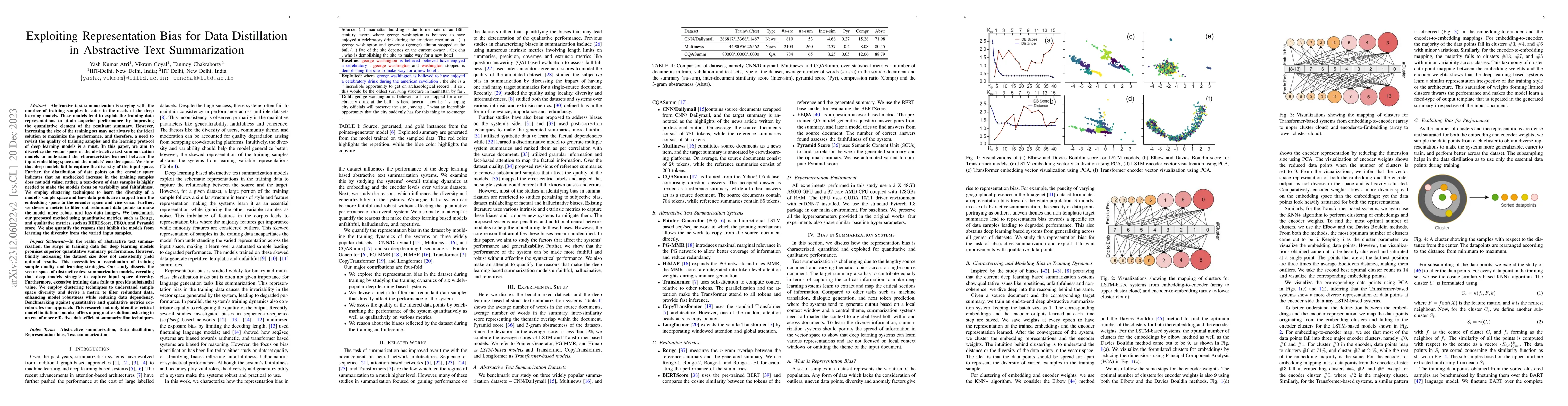 Thumbnail for Exploiting Representation Bias for Data Distillation in Abstractive Text
  Summarization