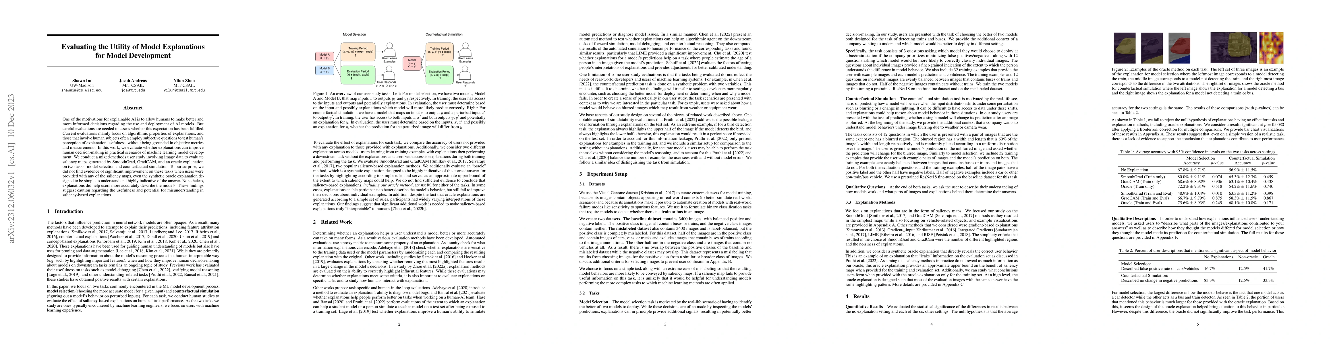 Thumbnail for Evaluating the Utility of Model Explanations for Model Development