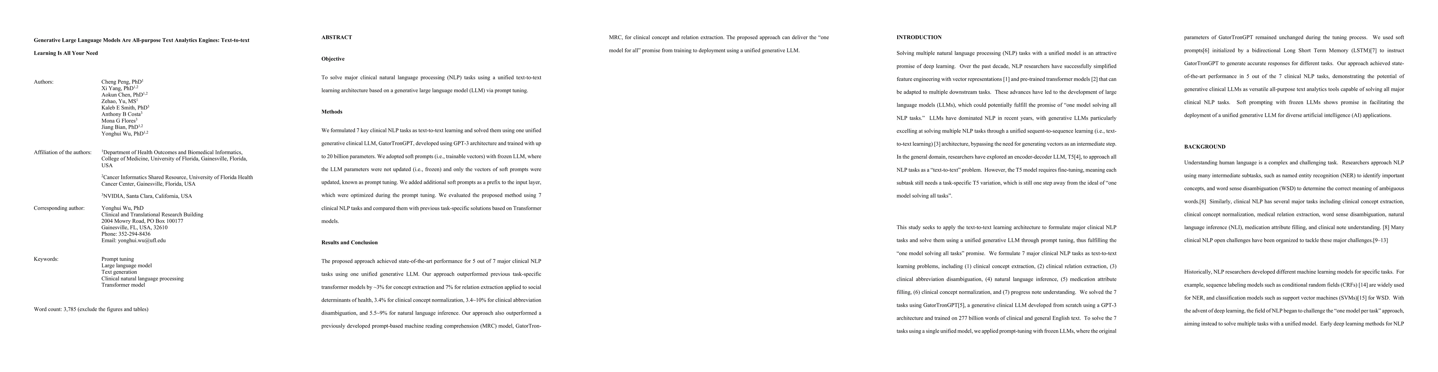 Thumbnail for Generative Large Language Models Are All-purpose Text Analytics Engines:
  Text-to-text Learning Is All Your Need