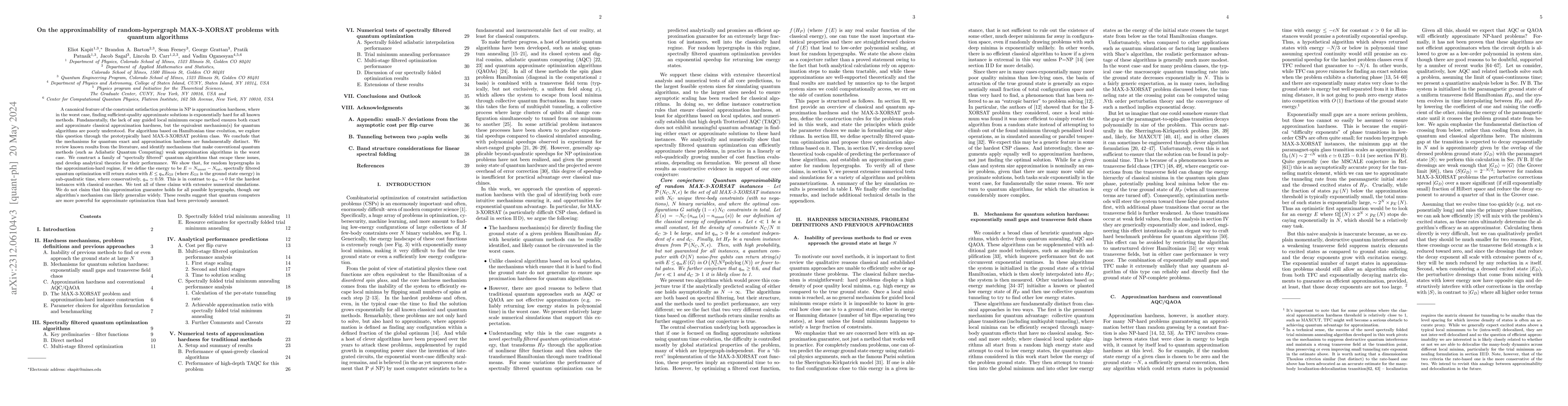 Thumbnail for On the approximability of random-hypergraph MAX-3-XORSAT problems with
  quantum algorithms