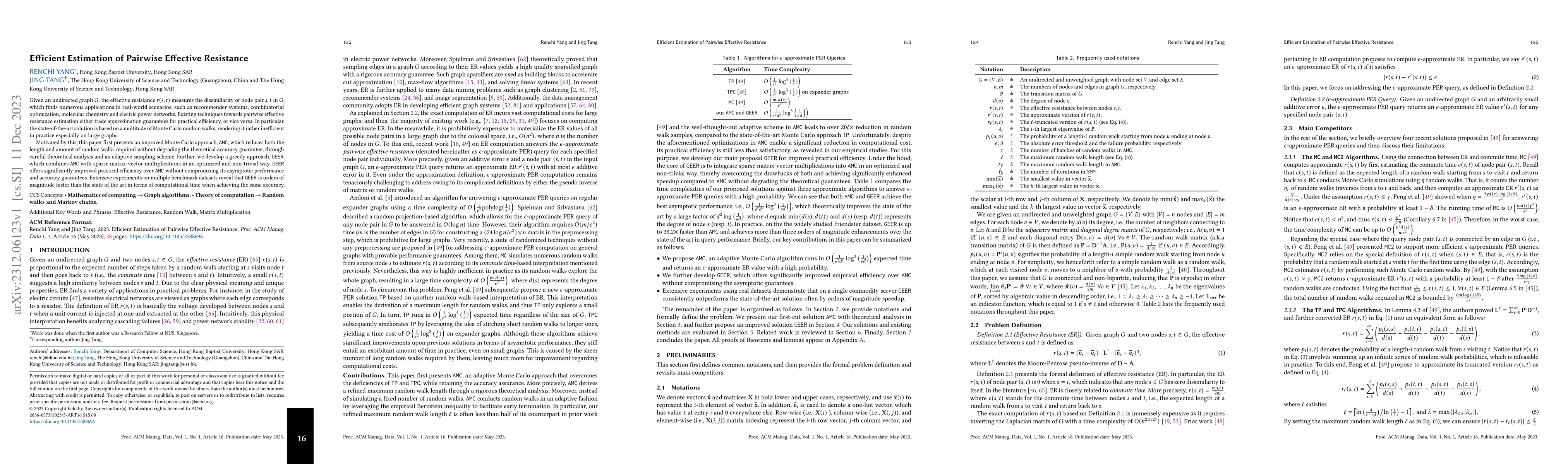 Thumbnail for Efficient Estimation of Pairwise Effective Resistance