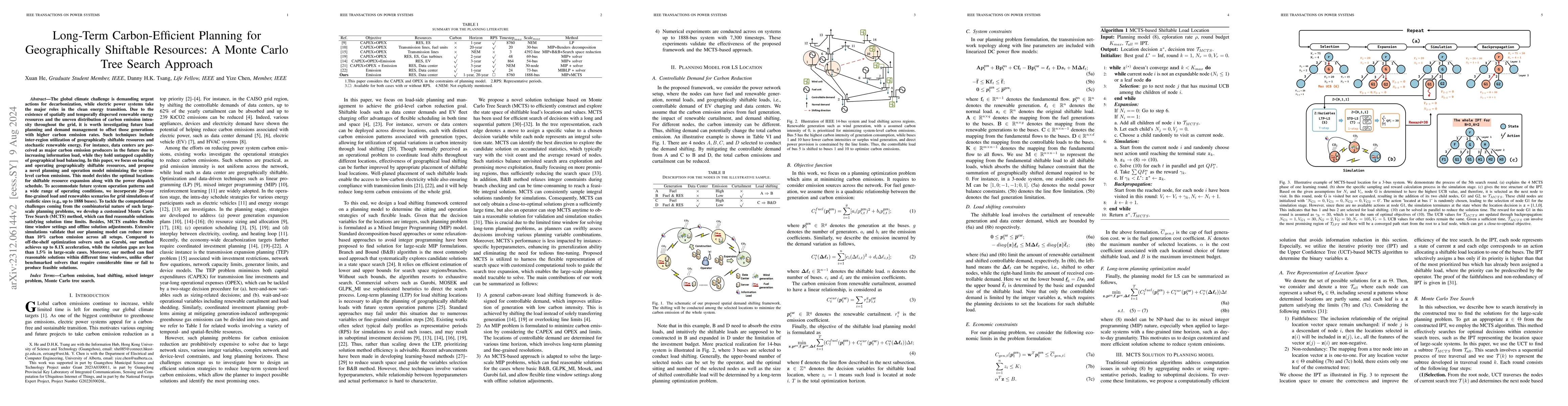 Thumbnail for Long-Term Carbon-Efficient Planning for Geographically Shiftable
  Resources: A Monte Carlo Tree Search Approach