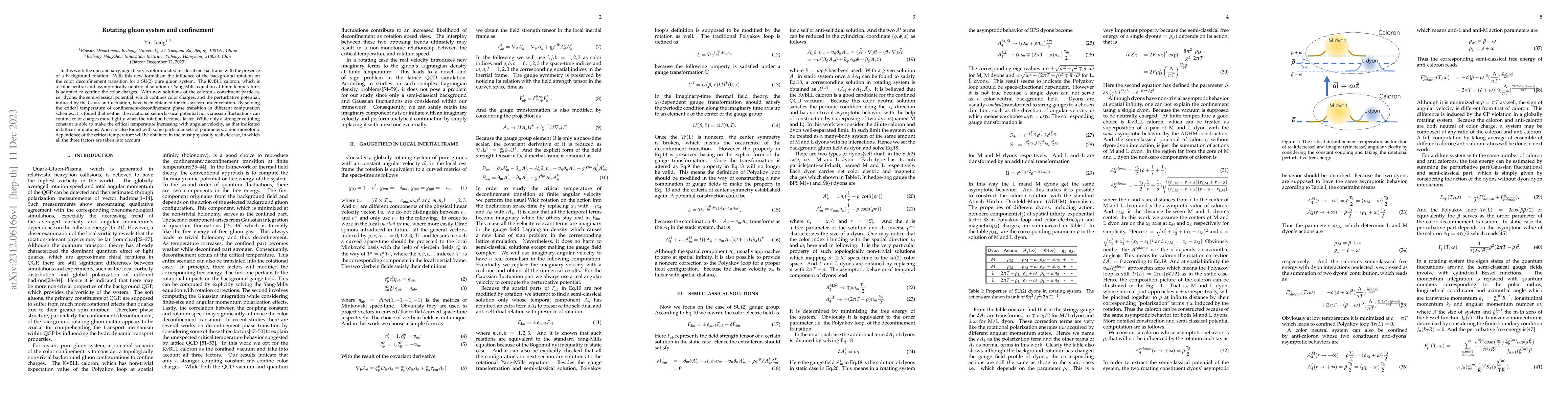 Thumbnail for Rotating gluon system and confinement