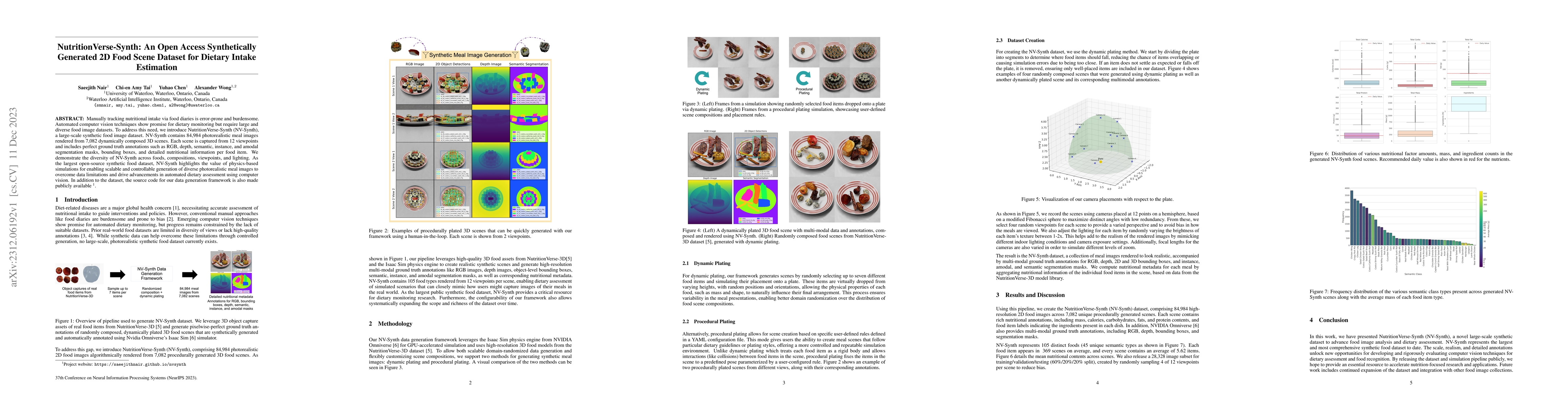 Thumbnail for NutritionVerse-Synth: An Open Access Synthetically Generated 2D Food
  Scene Dataset for Dietary Intake Estimation