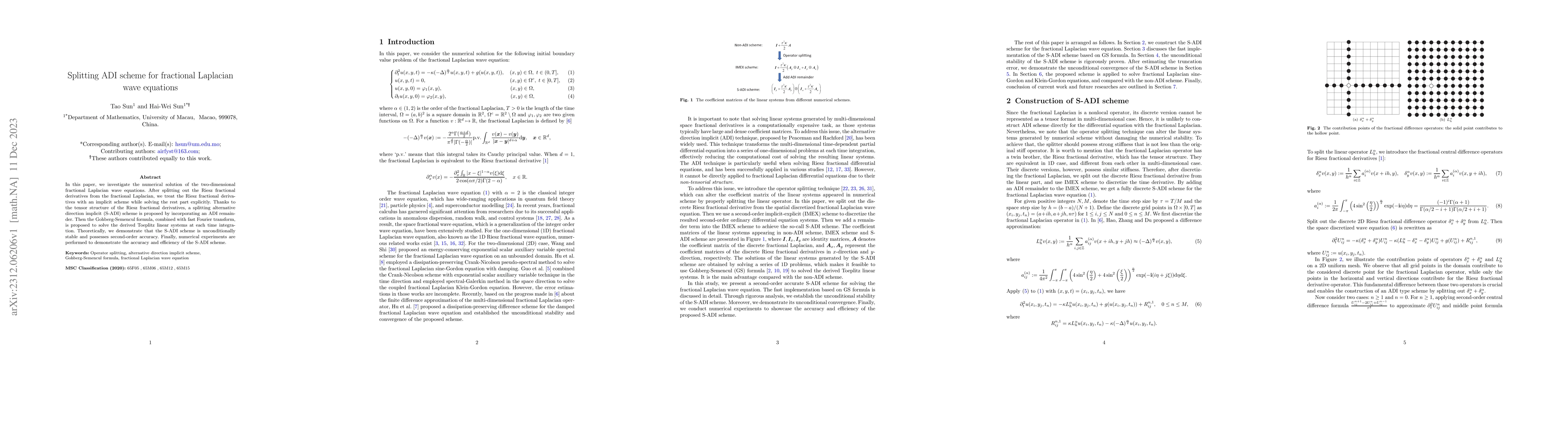 Thumbnail for Splitting ADI scheme for fractional Laplacian wave equations