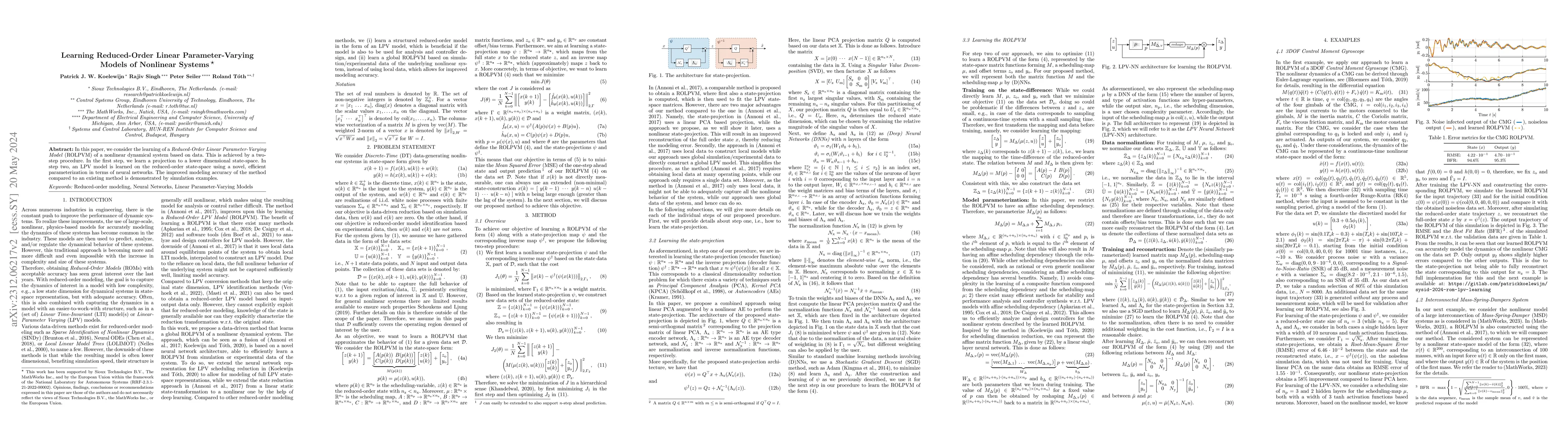Thumbnail for Learning Reduced-Order Linear Parameter-Varying Models of Nonlinear
  Systems