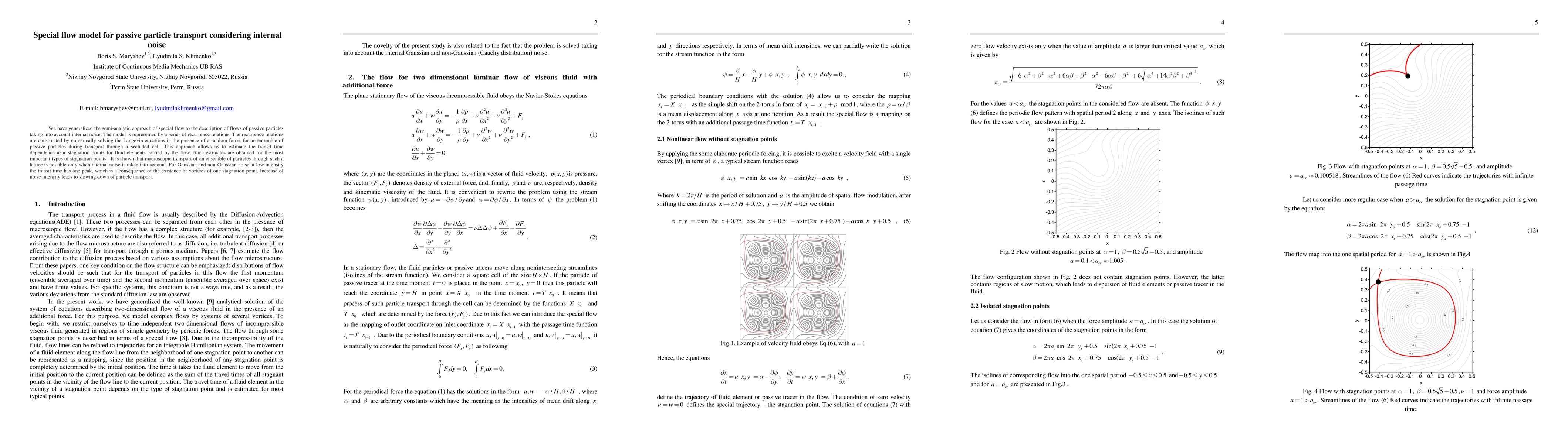 Thumbnail for Special flow model for passive particle transport considering internal
  noise