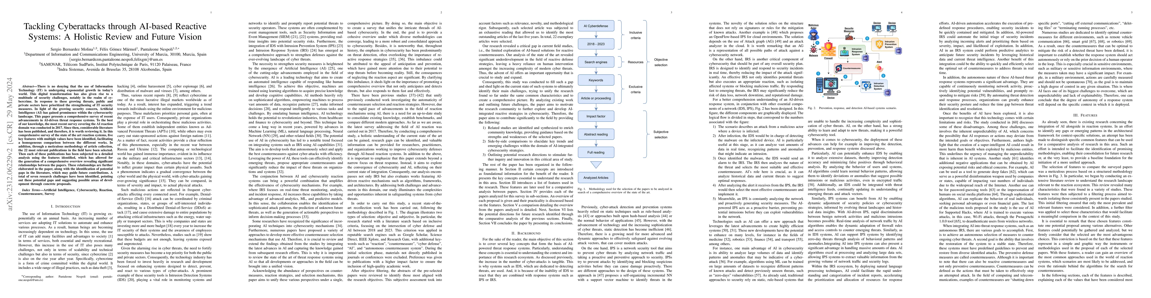 Thumbnail for Tackling Cyberattacks through AI-based Reactive Systems: A Holistic
  Review and Future Vision
