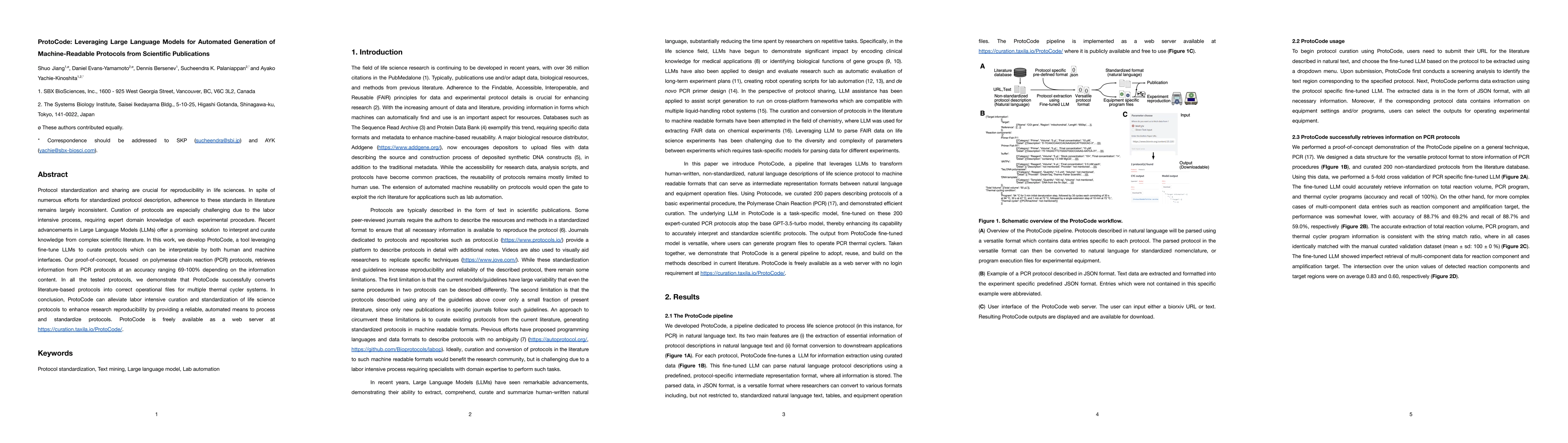 Thumbnail for ProtoCode: Leveraging Large Language Models for Automated Generation of
  Machine-Readable Protocols from Scientific Publications