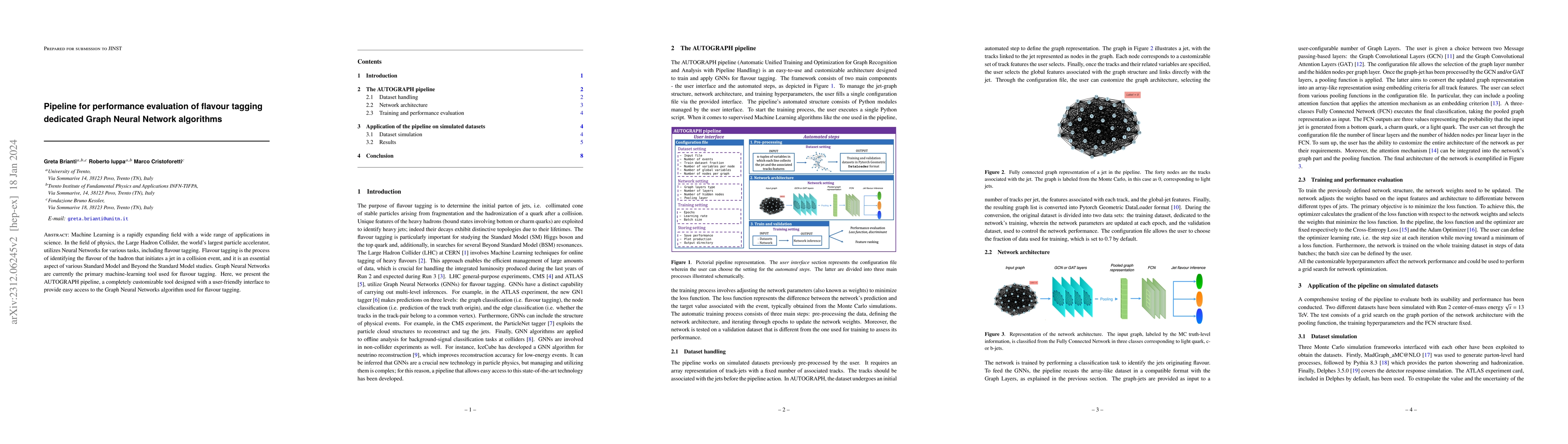 Thumbnail for Pipeline for performance evaluation of flavour tagging dedicated Graph
  Neural Network algorithms