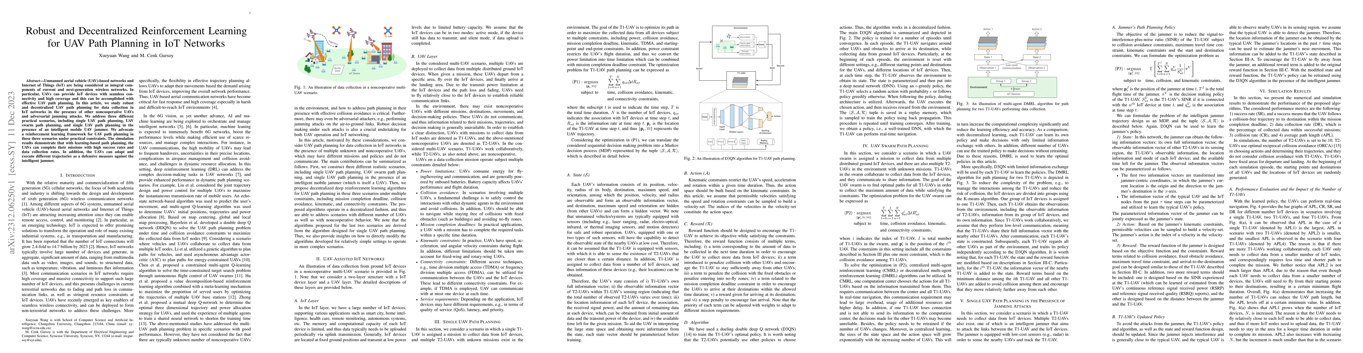 Thumbnail for Robust and Decentralized Reinforcement Learning for UAV Path Planning in
  IoT Networks
