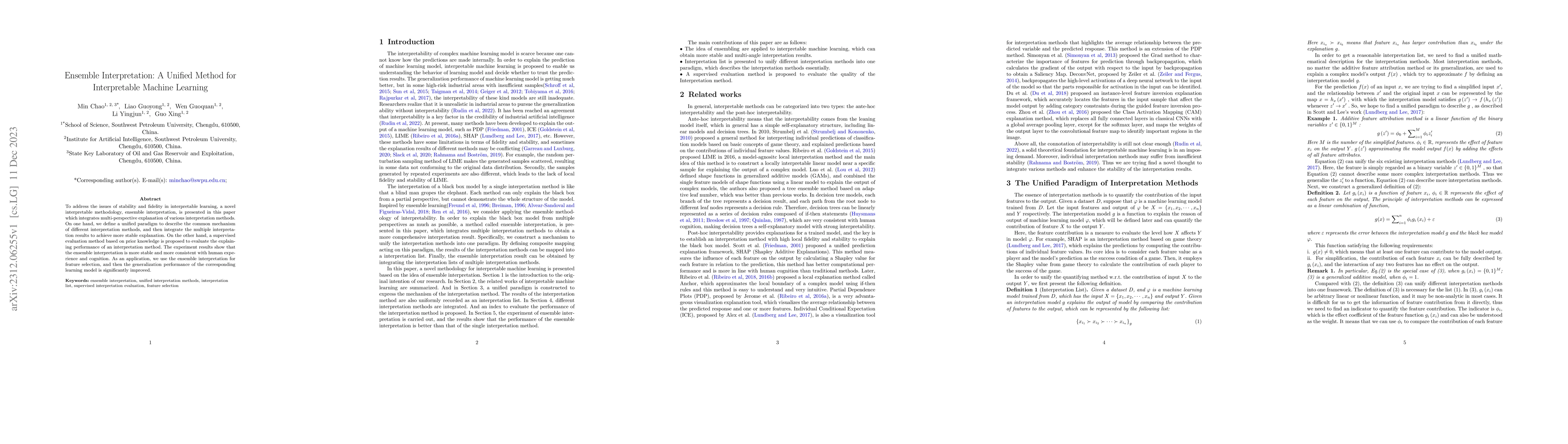 Thumbnail for Ensemble Interpretation: A Unified Method for Interpretable Machine
  Learning