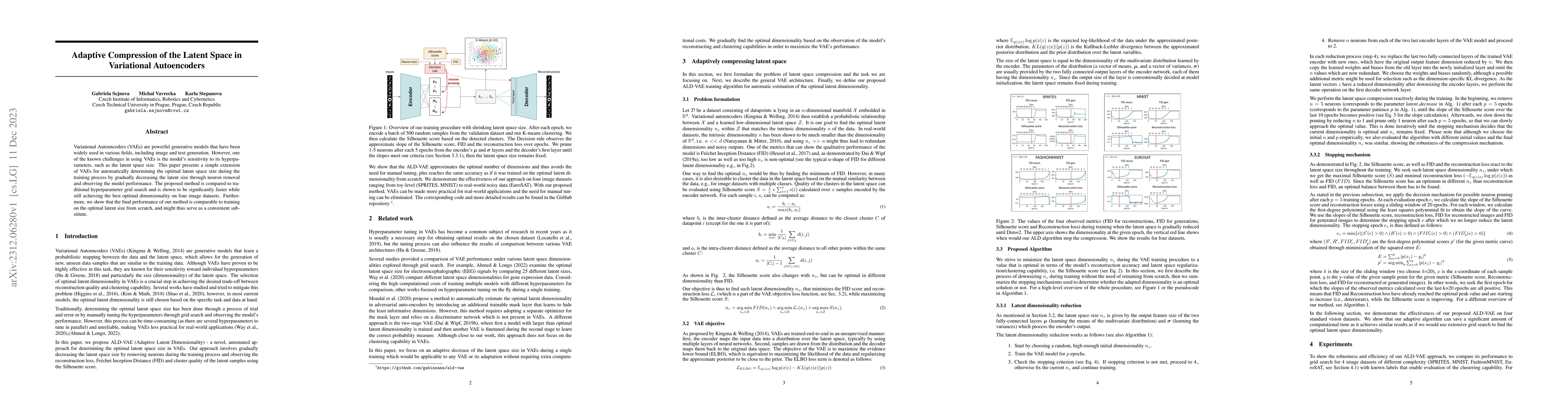 Thumbnail for Adaptive Compression of the Latent Space in Variational Autoencoders