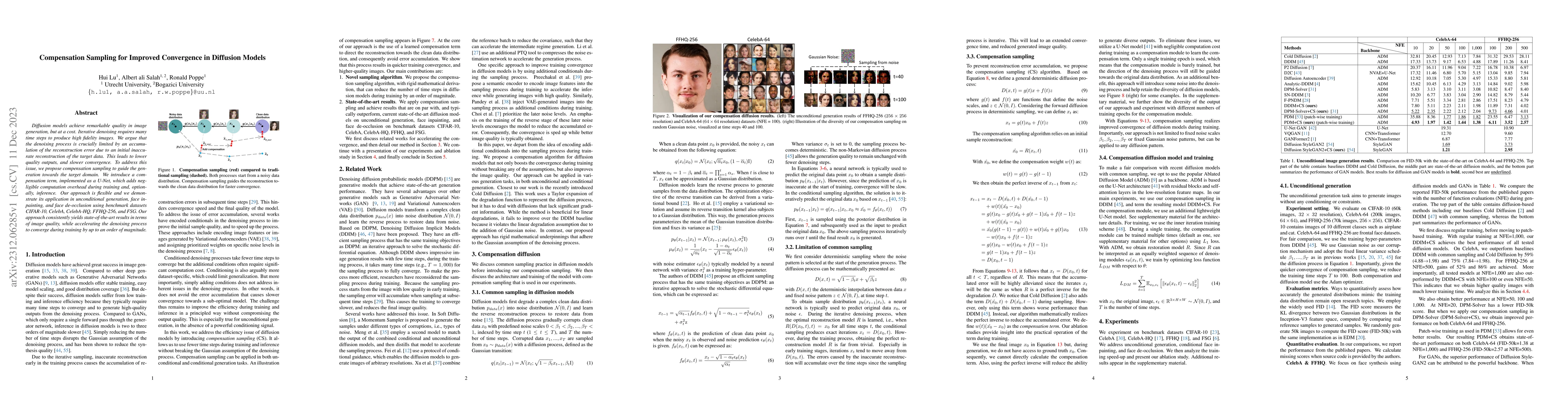 Thumbnail for Compensation Sampling for Improved Convergence in Diffusion Models