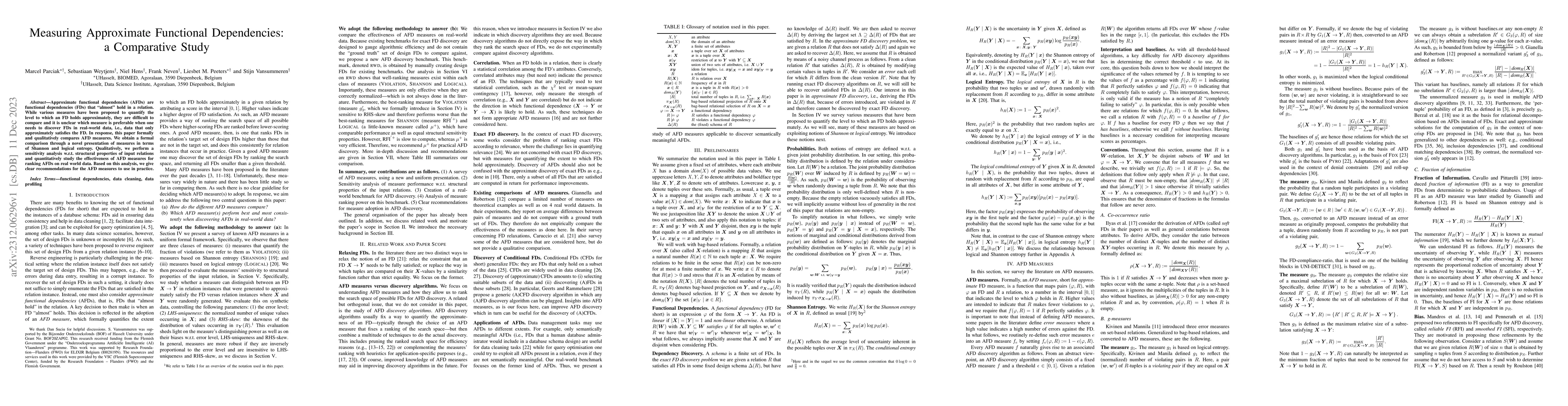 Thumbnail for Measuring Approximate Functional Dependencies: a Comparative Study