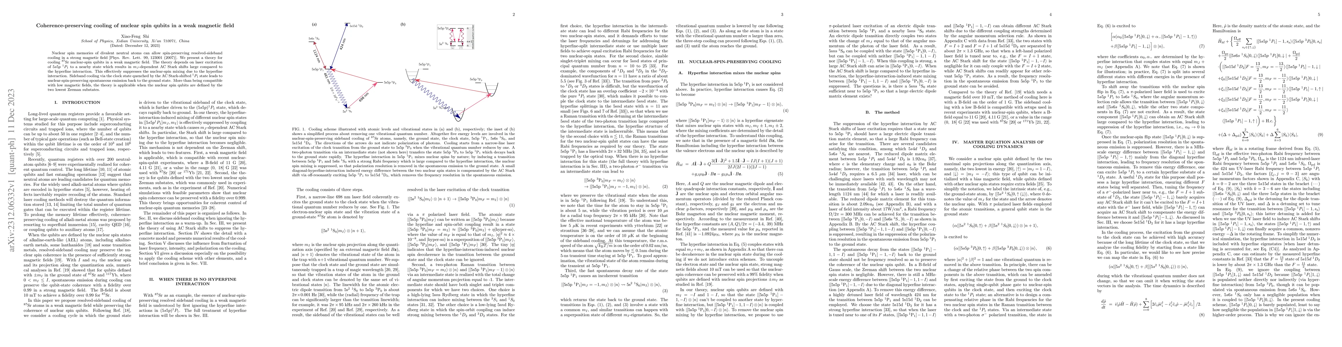 Thumbnail for Coherence-preserving cooling of nuclear spin qubits in a weak magnetic
  field