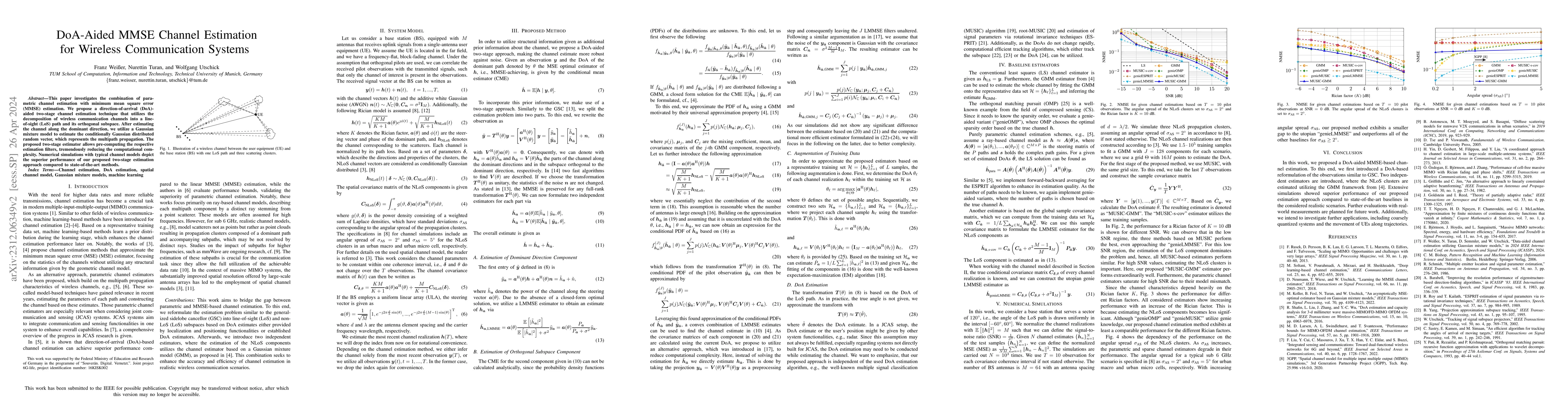 Thumbnail for DoA-Aided MMSE Channel Estimation for Wireless Communication Systems