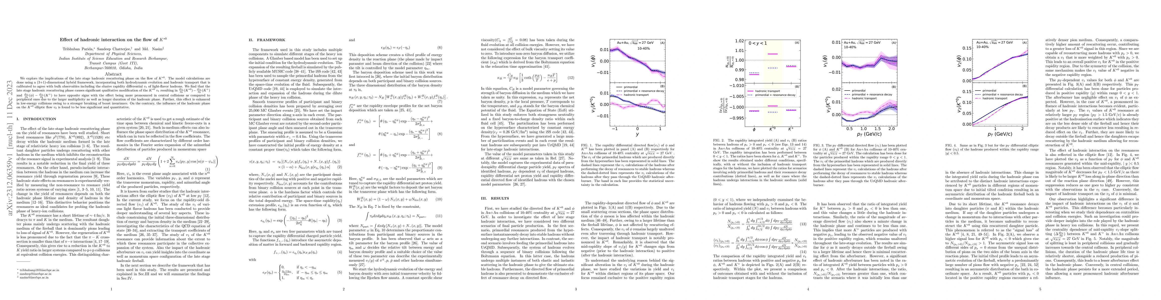 Thumbnail for Effect of hadronic interaction on the flow of $K^{*0}$