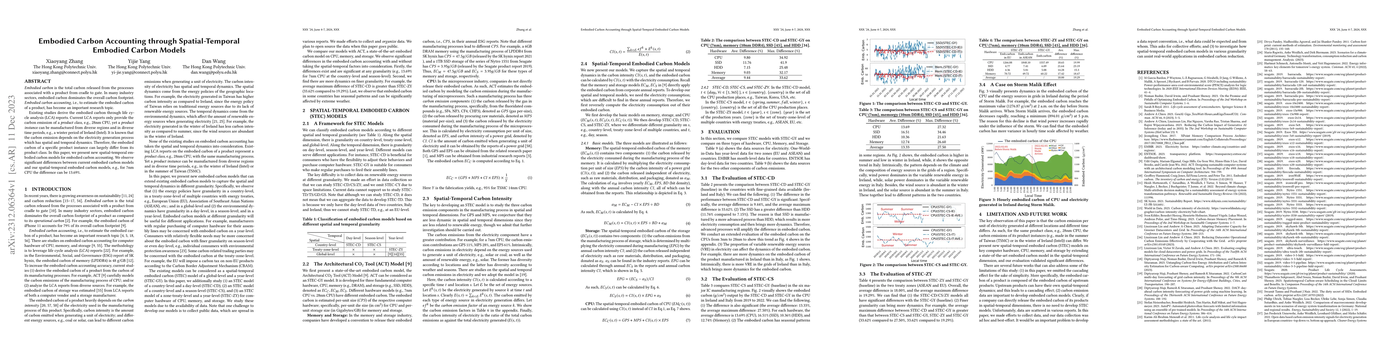 Thumbnail for Embodied Carbon Accounting through Spatial-Temporal Embodied Carbon
  Models