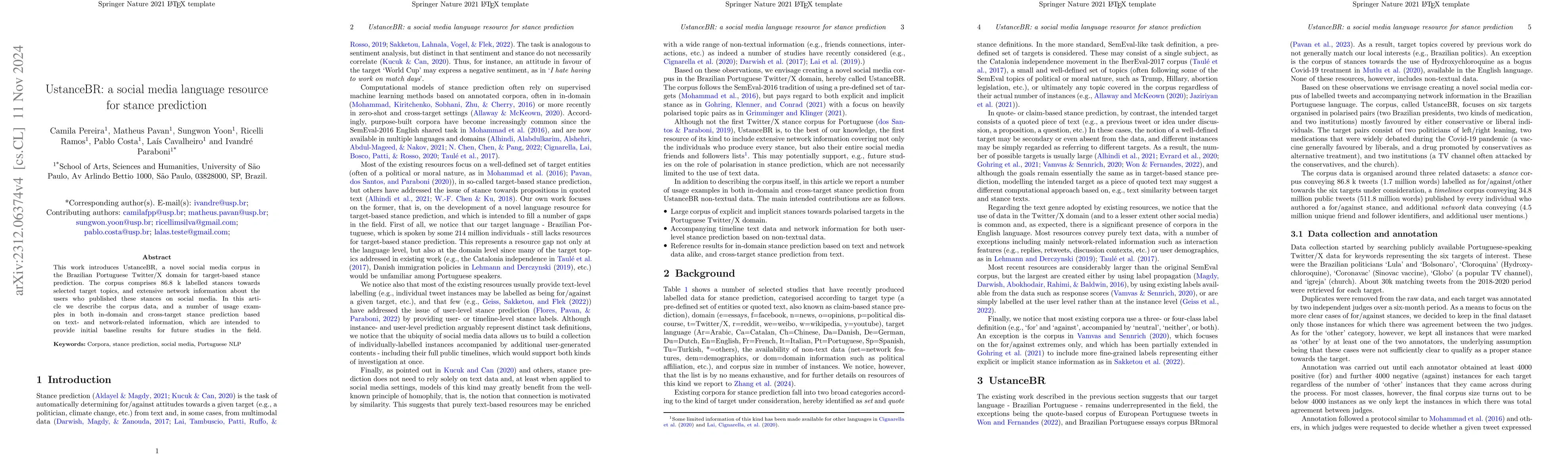 Thumbnail for UstanceBR: a multimodal language resource for stance prediction