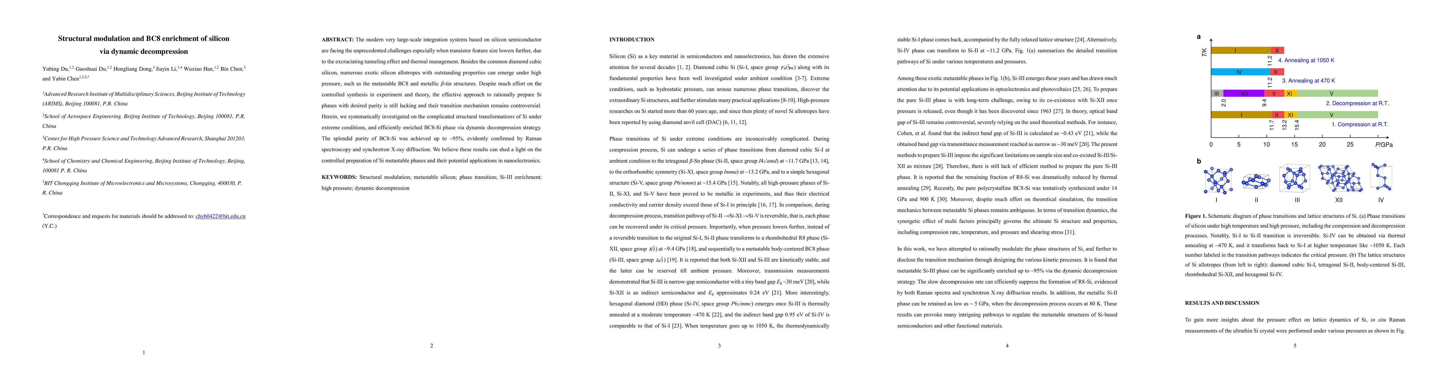 Thumbnail for Structural Modulation and BC8 Enrichment of Silicon via Dynamic
  Decompression