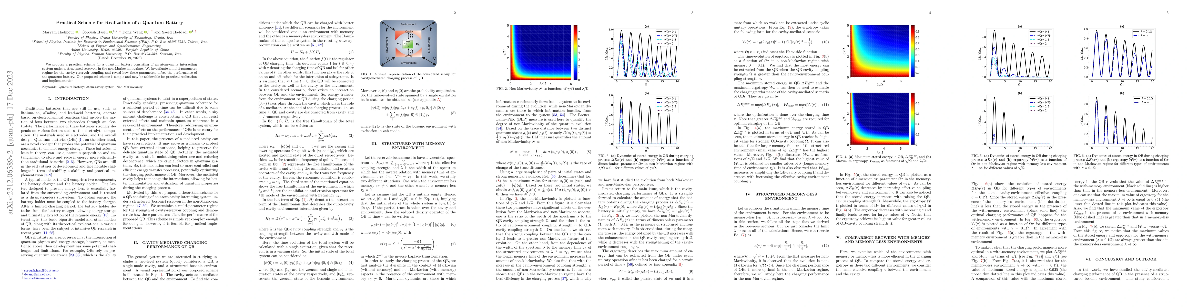 Thumbnail for Practical Scheme for Realization of a Quantum Battery