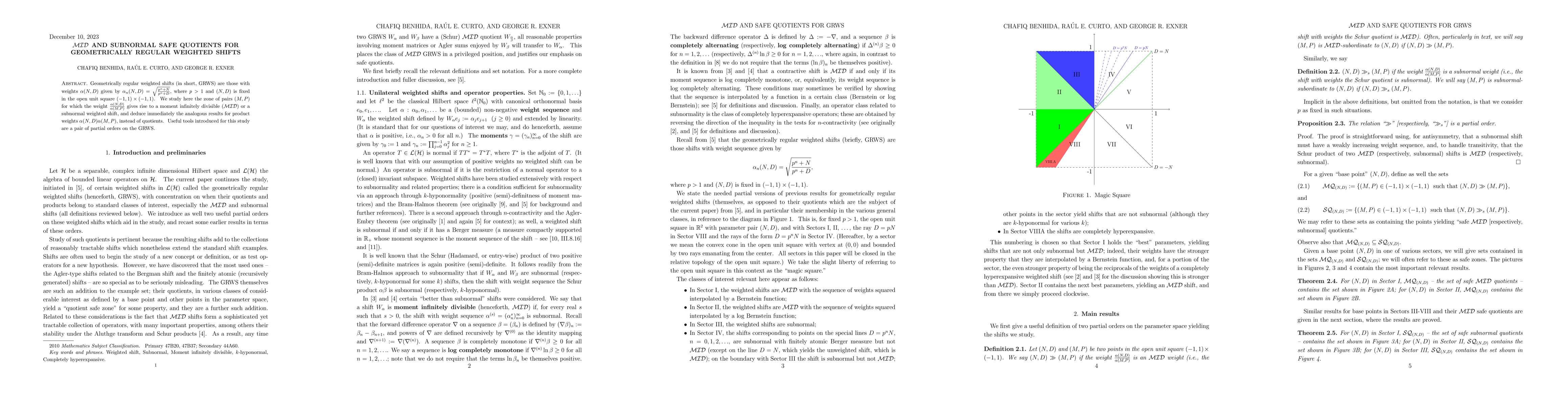 Thumbnail for $\mathcal{MID}$ and safe quotients for GRWS