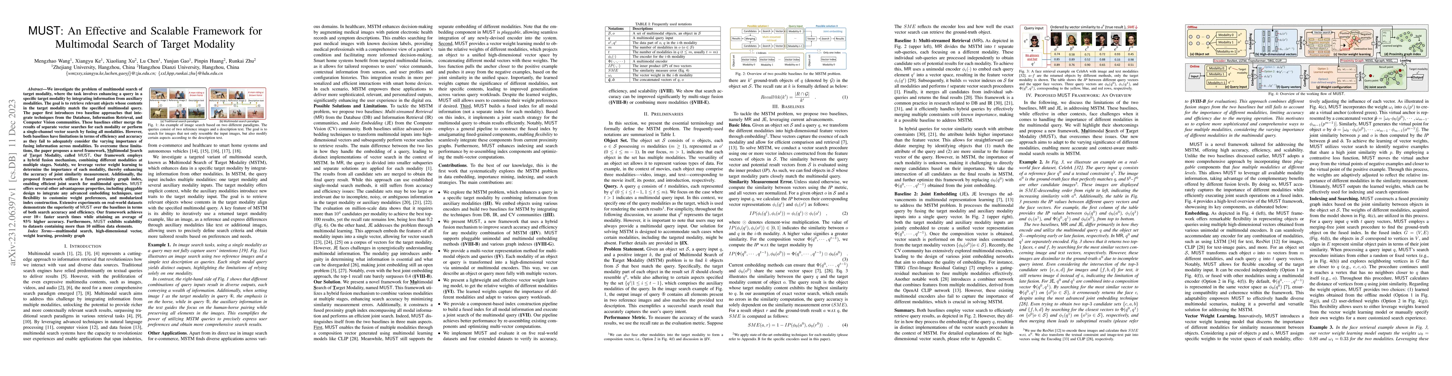 Thumbnail for MUST: An Effective and Scalable Framework for Multimodal Search of
  Target Modality
