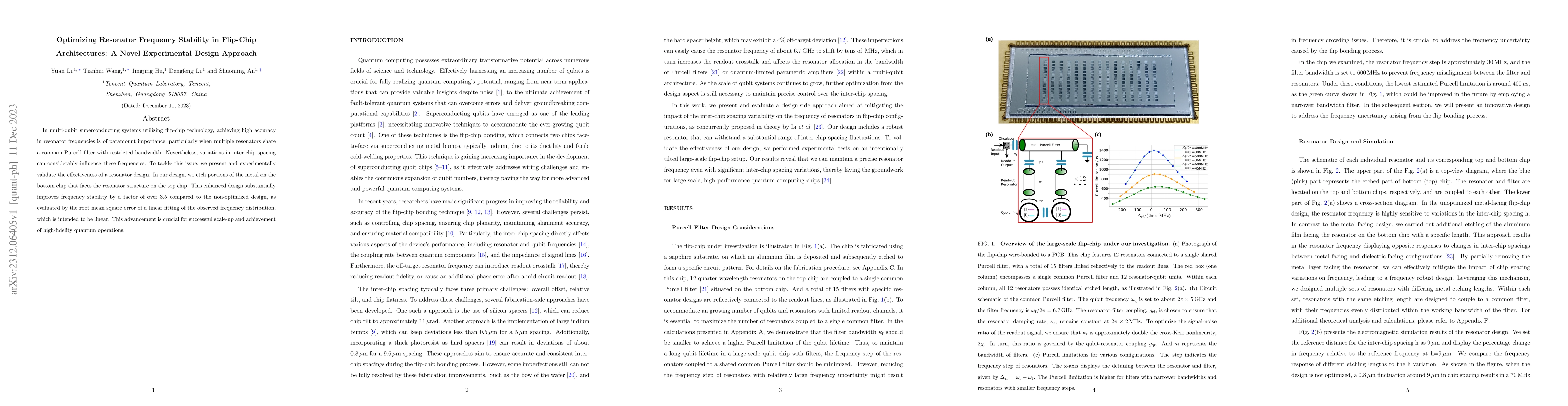 Thumbnail for Optimizing Resonator Frequency Stability in Flip-Chip Architectures: A
  Novel Experimental Design Approach