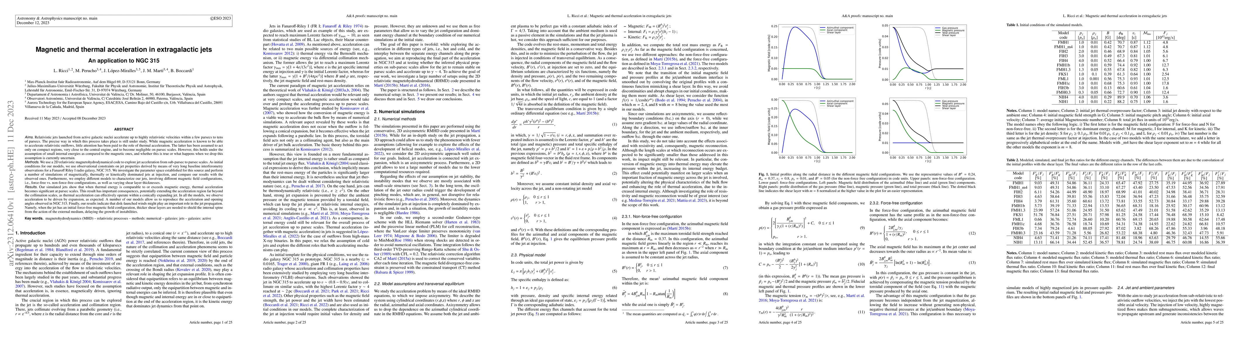 Thumbnail for Magnetic and thermal acceleration in extragalactic jets: An application
  to NGC 315
