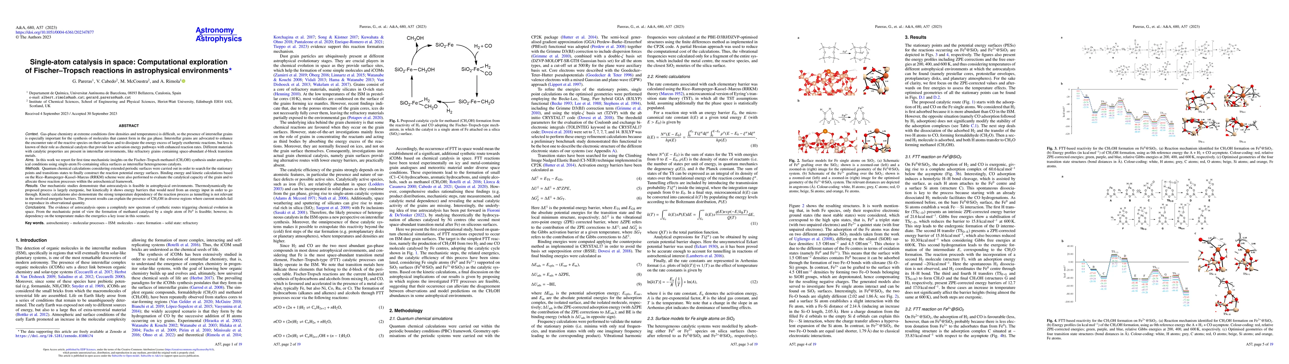 Thumbnail for Single-atom catalysis in space: Computational exploration of Fischer
  Tropsch reactions in astrophysical environments