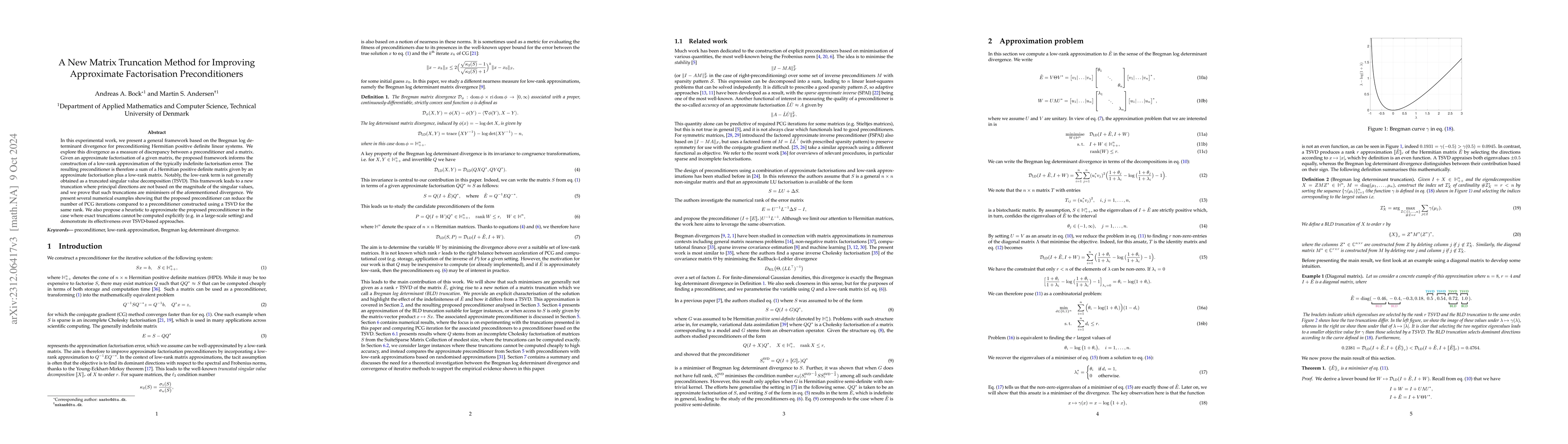 Thumbnail for A New Matrix Truncation Method for Improving Approximate Factorisation
  Preconditioners