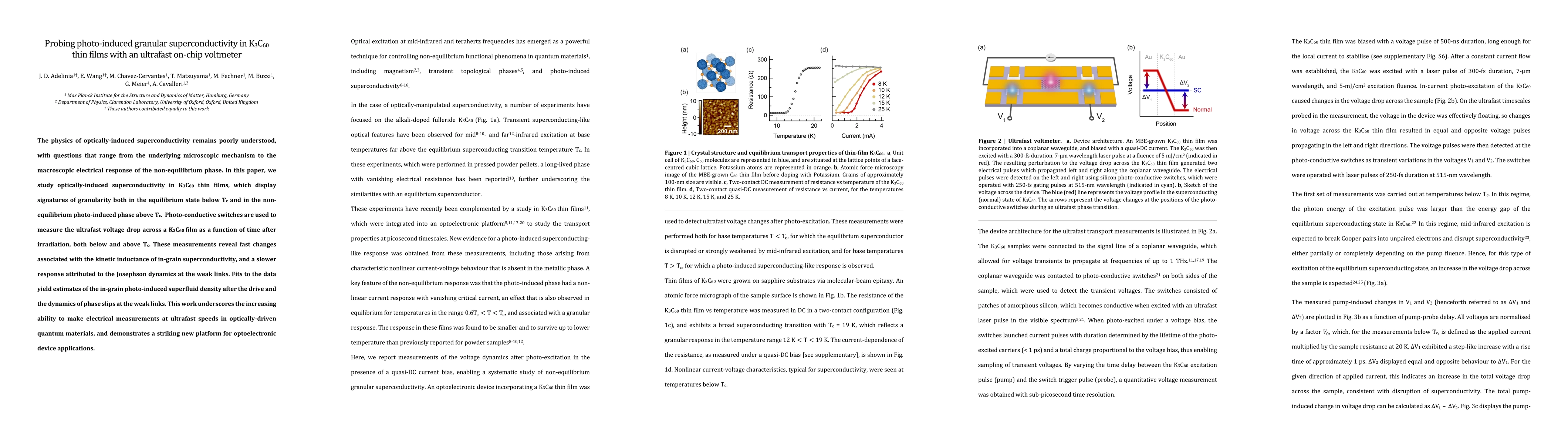Thumbnail for Probing photo-induced granular superconductivity in K$_{3}$C$_{60}$ thin
  films with an ultrafast on-chip voltmeter