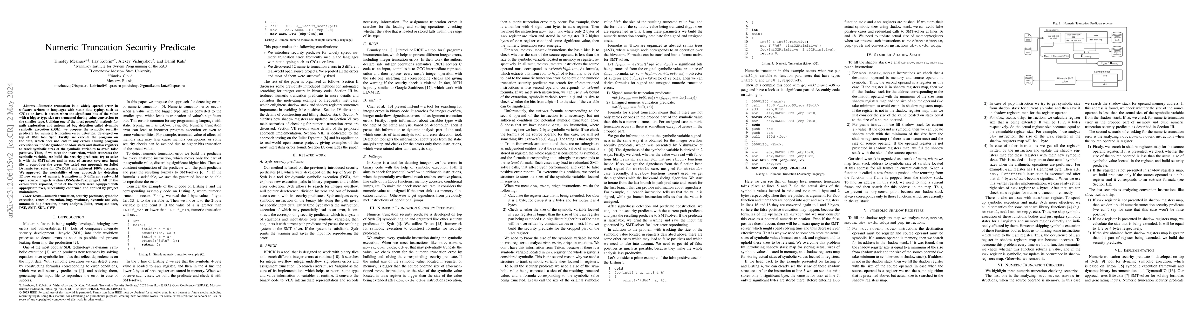 Thumbnail for Numeric Truncation Security Predicate