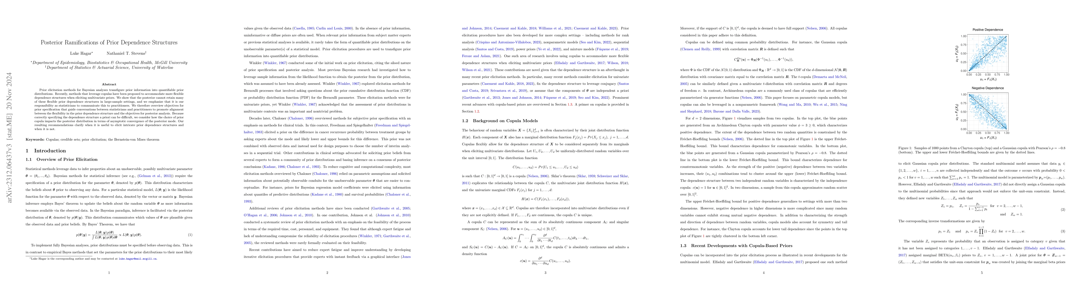 Thumbnail for Posterior Ramifications of Prior Dependence Structures