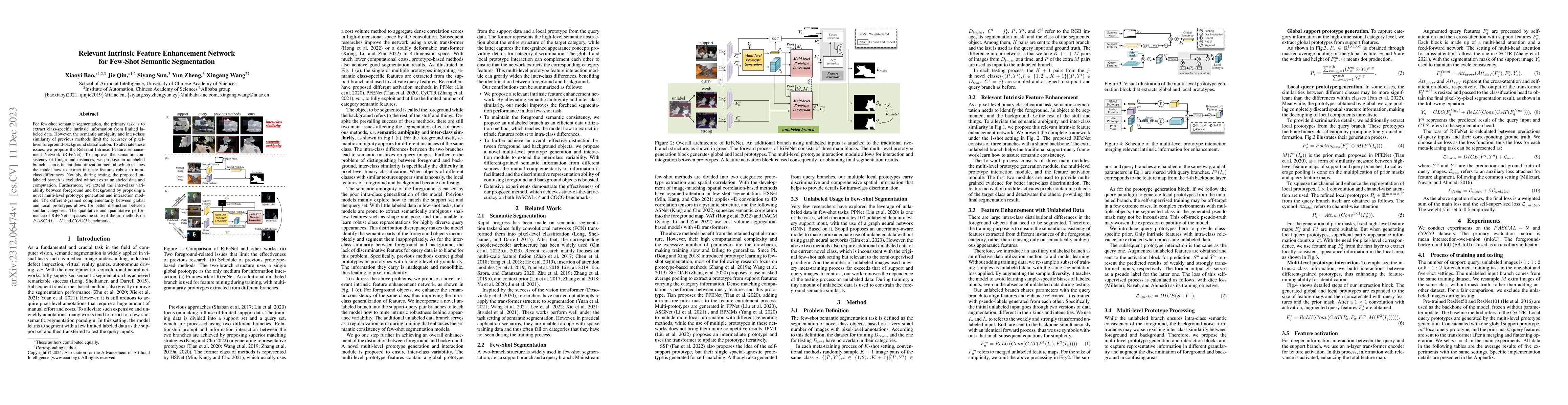 Thumbnail for Relevant Intrinsic Feature Enhancement Network for Few-Shot Semantic
  Segmentation
