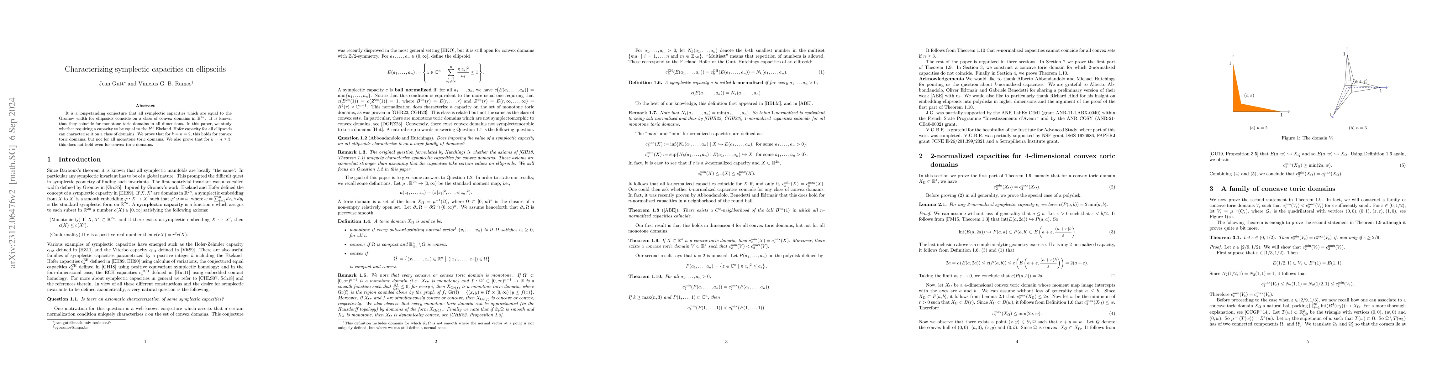 Thumbnail for Characterizing symplectic capacities on ellipsoids