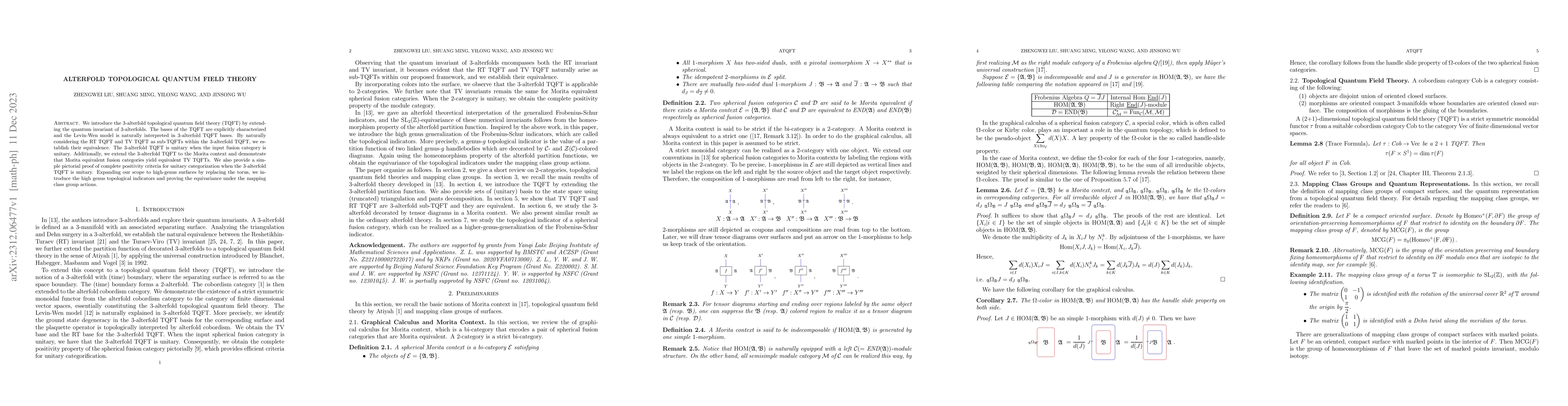 Thumbnail for Alterfold Topological Quantum Field Theory