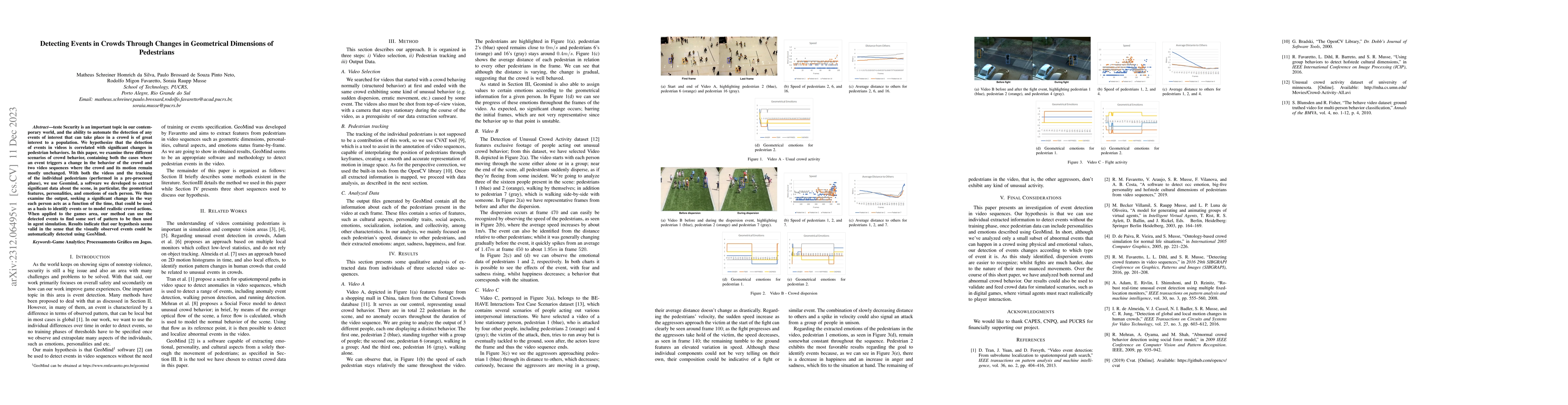 Thumbnail for Detecting Events in Crowds Through Changes in Geometrical Dimensions of
  Pedestrians