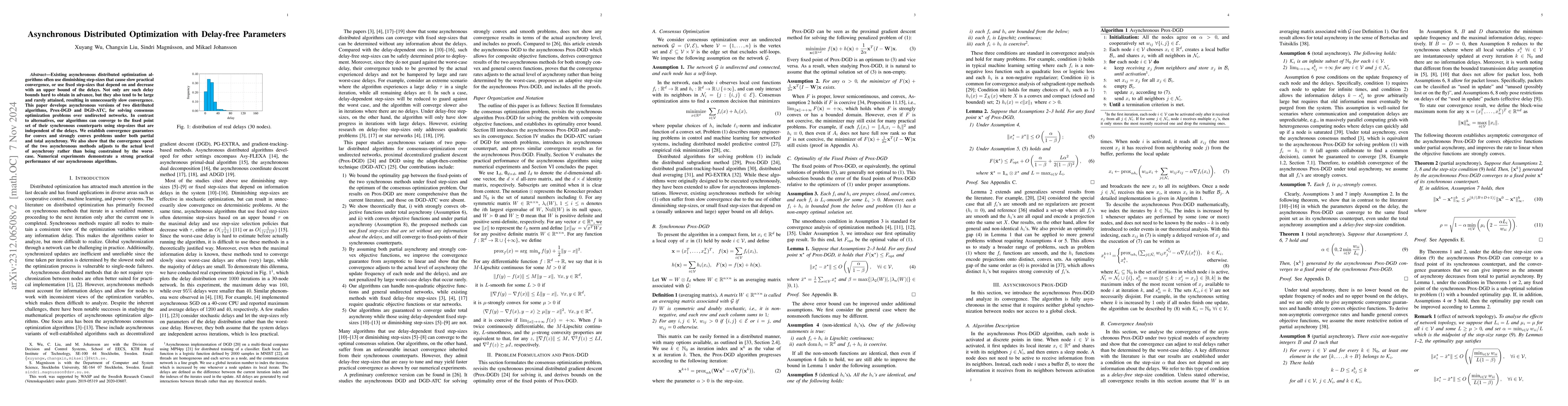 Thumbnail for Asynchronous Distributed Optimization with Delay-free Parameters