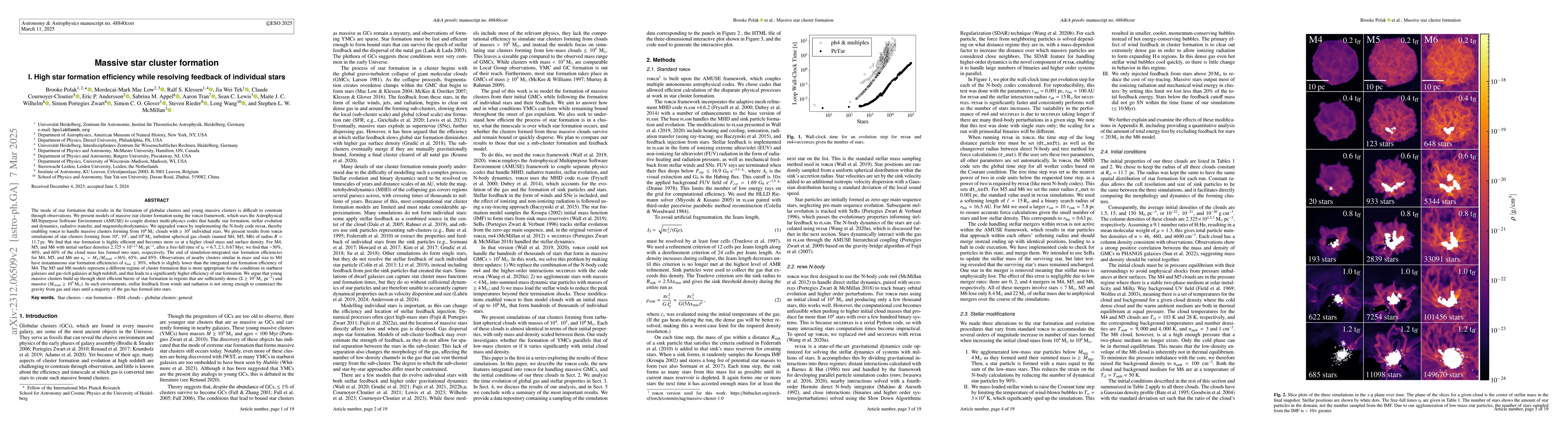 Thumbnail for Massive Star Cluster Formation I. High Star Formation Efficiency While
  Resolving Feedback of Individual Stars