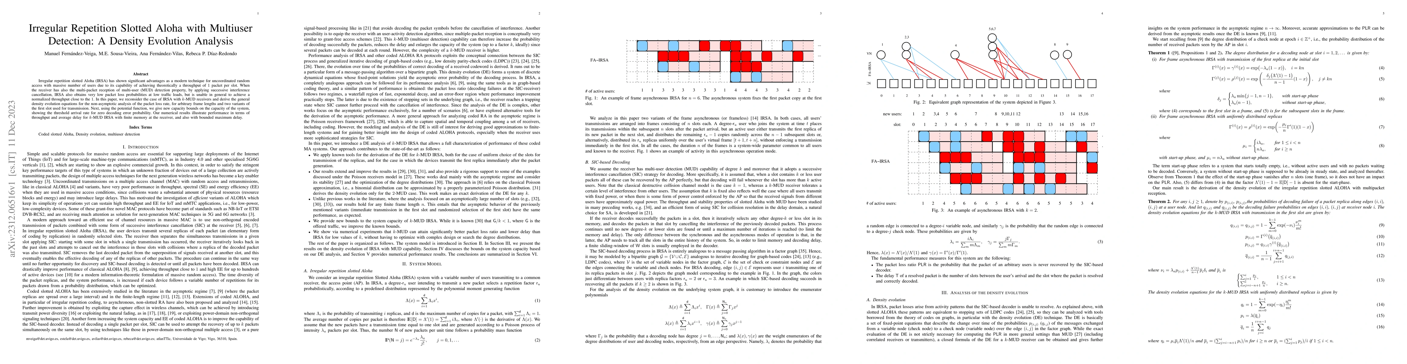Thumbnail for Irregular Repetition Slotted Aloha with Multipacket Detection: A Density
  Evolution Analysis
